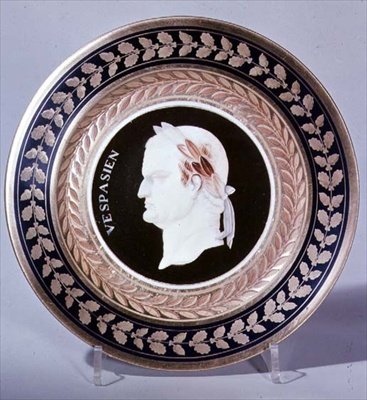 Plate depicting Emperor Vespasian (9-79AD) c.1810 by French School